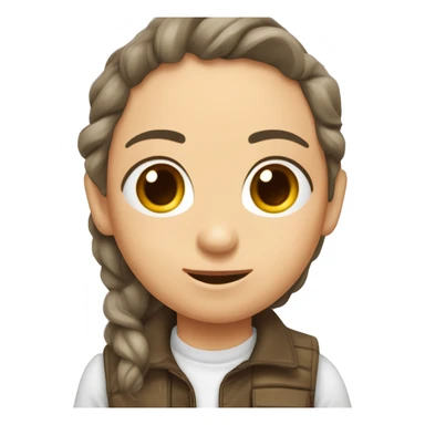 Девушка с русыми волосами белой кожей и карими глазами  sticker