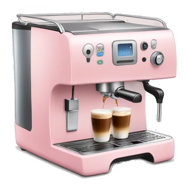Light Pink coffee machine  sticker