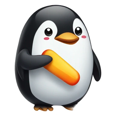 Penguin eating popsicle  sticker