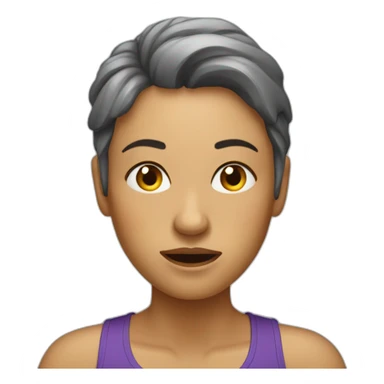 very sweaty woman who takes meetings after working out sticker