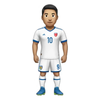 Asian soccer player sticker