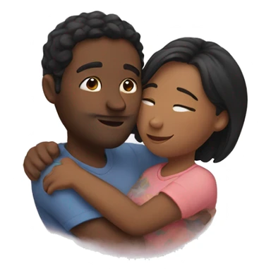 Couple cuddling sticker
