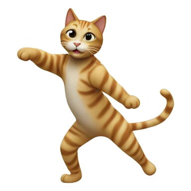 A cat dancing in the street ￼ sticker