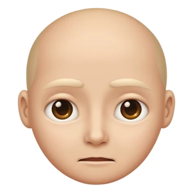 Human emoji with *NO* eyebrows staring into your soul  sticker