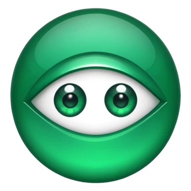 emerald with eyes  sticker