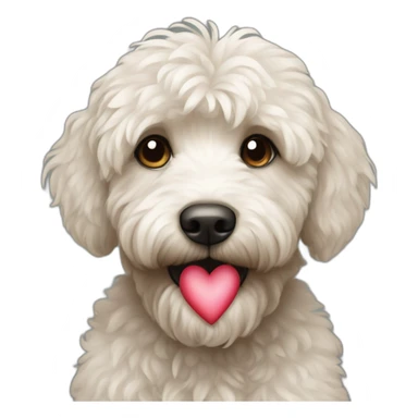 ausiedoodle with heart sticker