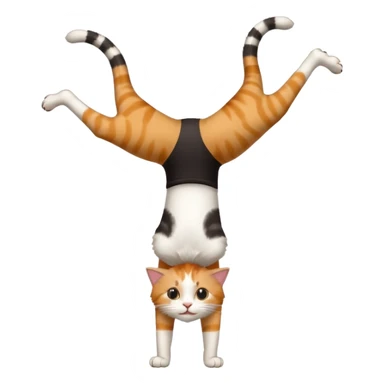 Cat doing a hand stand  sticker