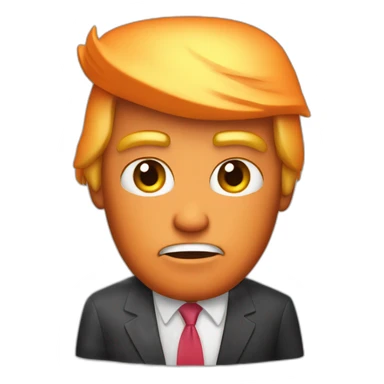 donald trump with orange skin sticker