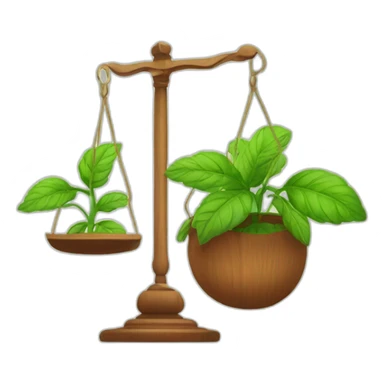 court legalize plant medicine with plant on one side to weigh sticker