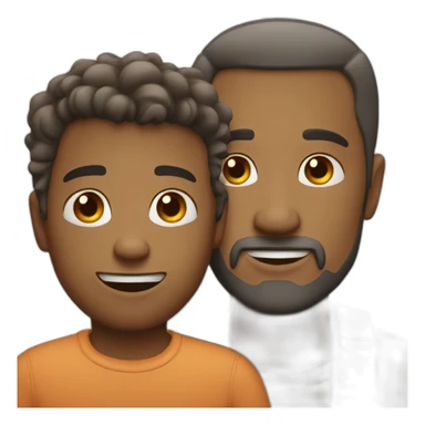 A father that give's a white rock to his son sticker