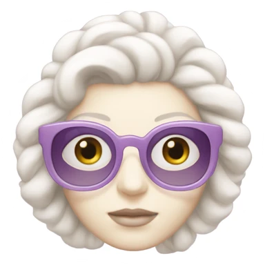 light purple glasses from Chanel sticker