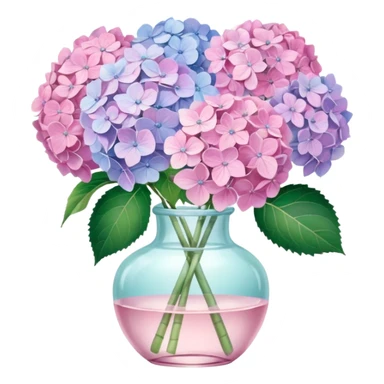 Pink Pastel Aesthetic Hydrangeas In A Vintage Vase sticker