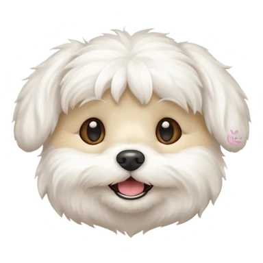 smille white Maltese sticker