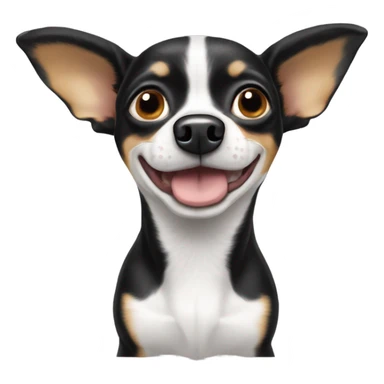 Black and white chihuahua wiener dog sticker