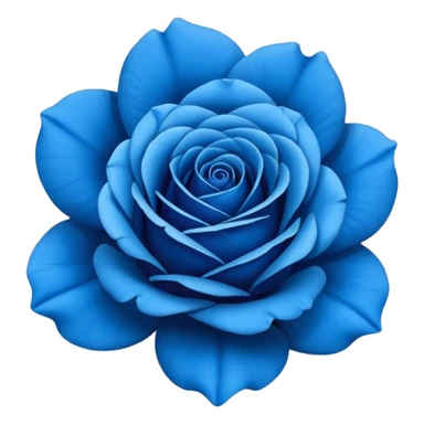 rose shape flower, no stem, now make it a vibrant and bold and darr shade of blue sticker