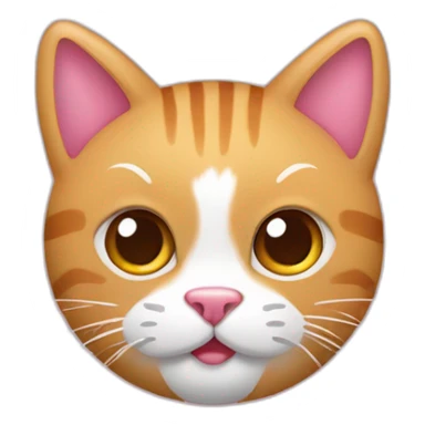 Bola de Navidad rosa con cara de gato sticker