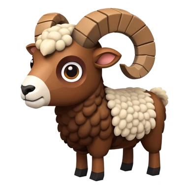 ram in Minecraft style sticker