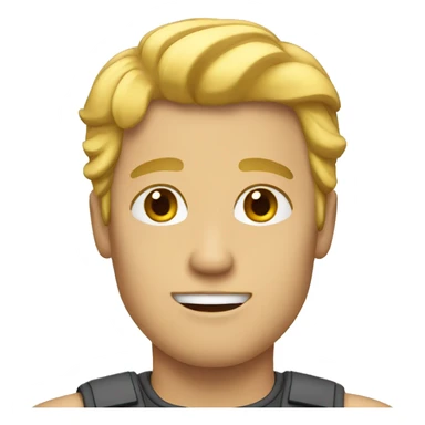 A man with blond hair sticker