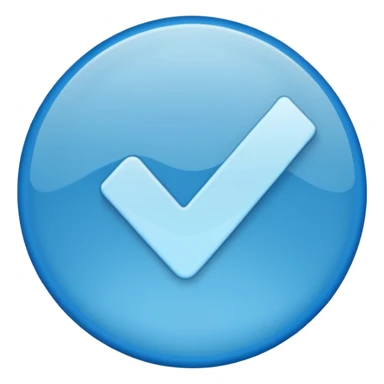 Yuvarlak mavi tik sticker