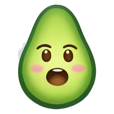 Avocado with a halo sticker