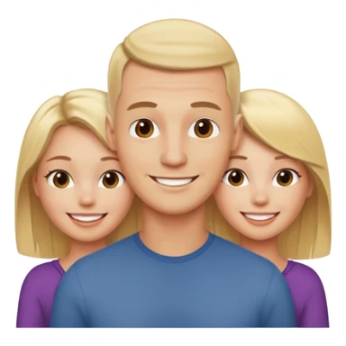 Two blonde women and a man with skin head  sticker
