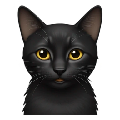 Black cate sticker