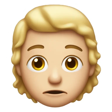 Flushed emoji with no blush sticker