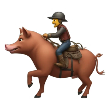 Hog rider sticker