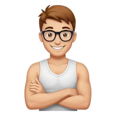 a cool nerd rizzing up a jock sticker