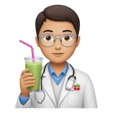 asian engineer drinking smoothie king sticker