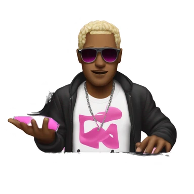 DJ ARTY with pink ca sticker