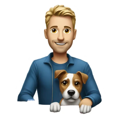 Poker player and dog sticker