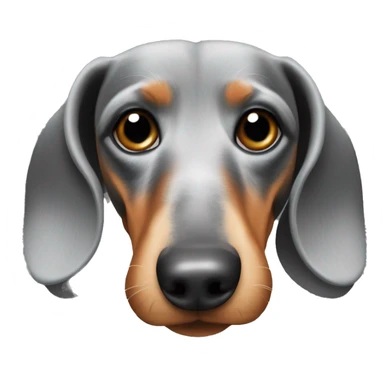 Dachshund with greying muzzle sticker