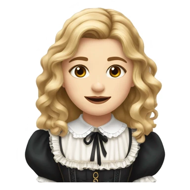 Chloe grace moretz wearing an antique maid outfit sticker