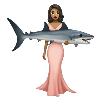 Tiburon con vestido sticker