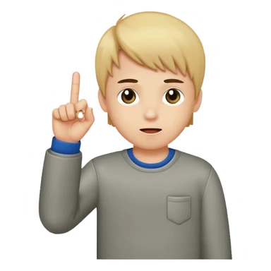 A boy showing the middle finger
 sticker