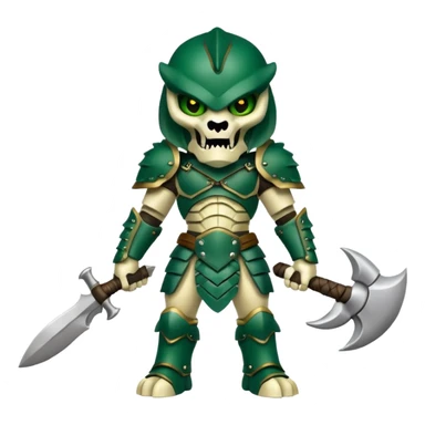 green Predator with bone armor sticker