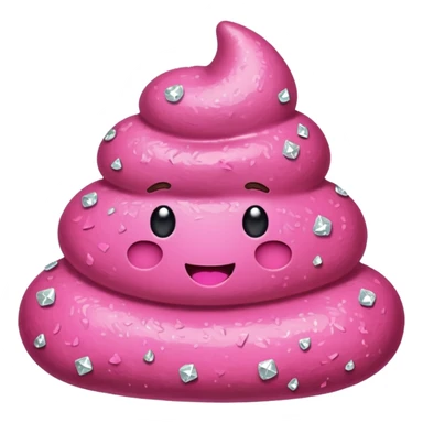 Pink sparkly poop  sticker
