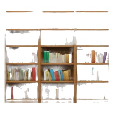 Bookshelves full of books sticker