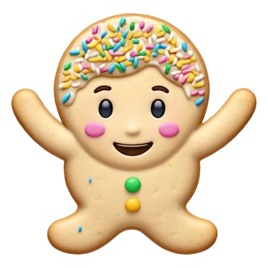 Frosted Cookie Man with sprinkles sticker