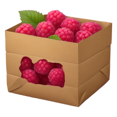 raspberries in a package  sticker