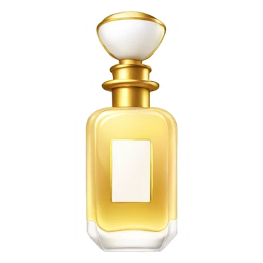 White and gold perfume sticker