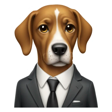 dog with a suit on sticker