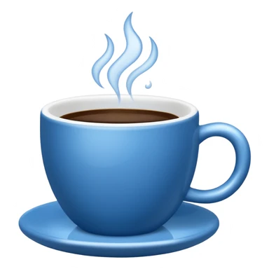 hot blue coffe cup sticker