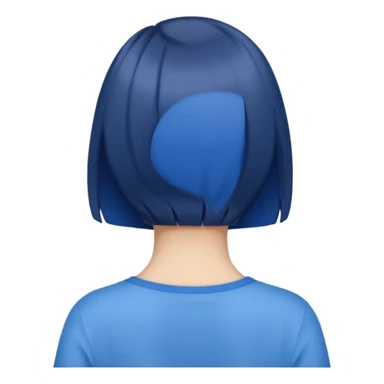 short hair image of a girl in back view sticker
