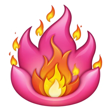Very pink fire sticker