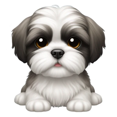 Two shihtzu puppies sticker