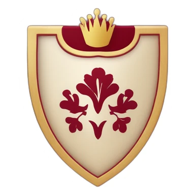 escudo de León encabritado con Fondo color granate mirando al lado izquierdo sticker