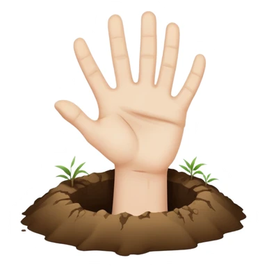 Hand in hole sticker