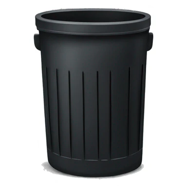 a black colored shirt in a trash can  sticker